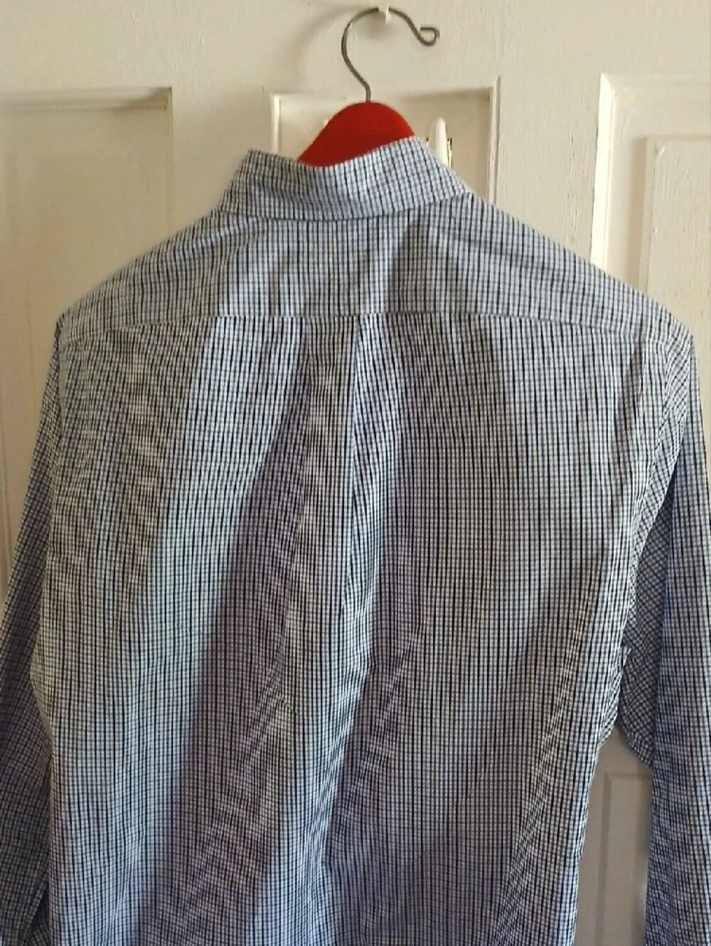 Polo by Ralph Lauren Navy and White Micro-Check Button-Down Shirt